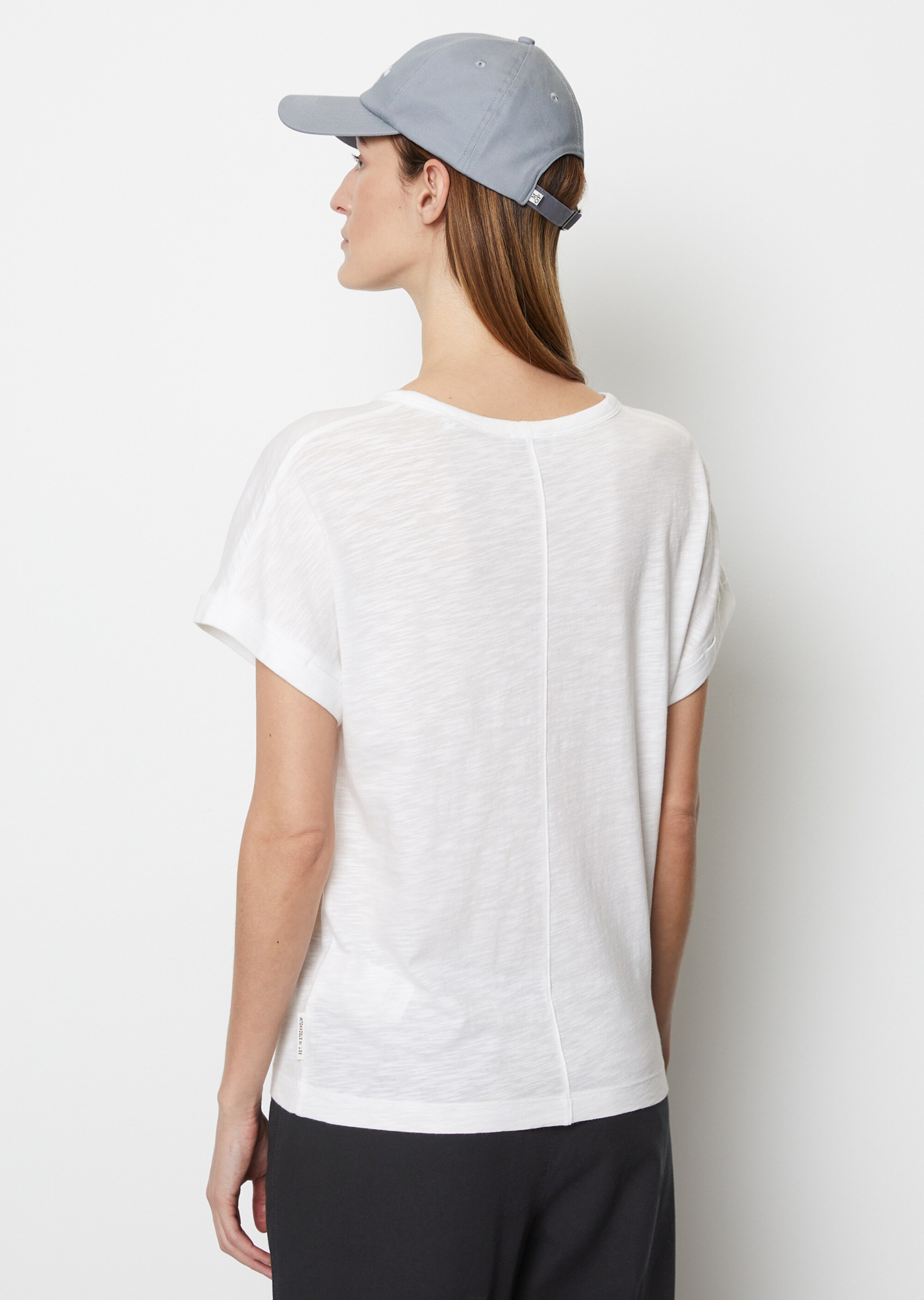 T-Shirt loose aus Slub-Jersey