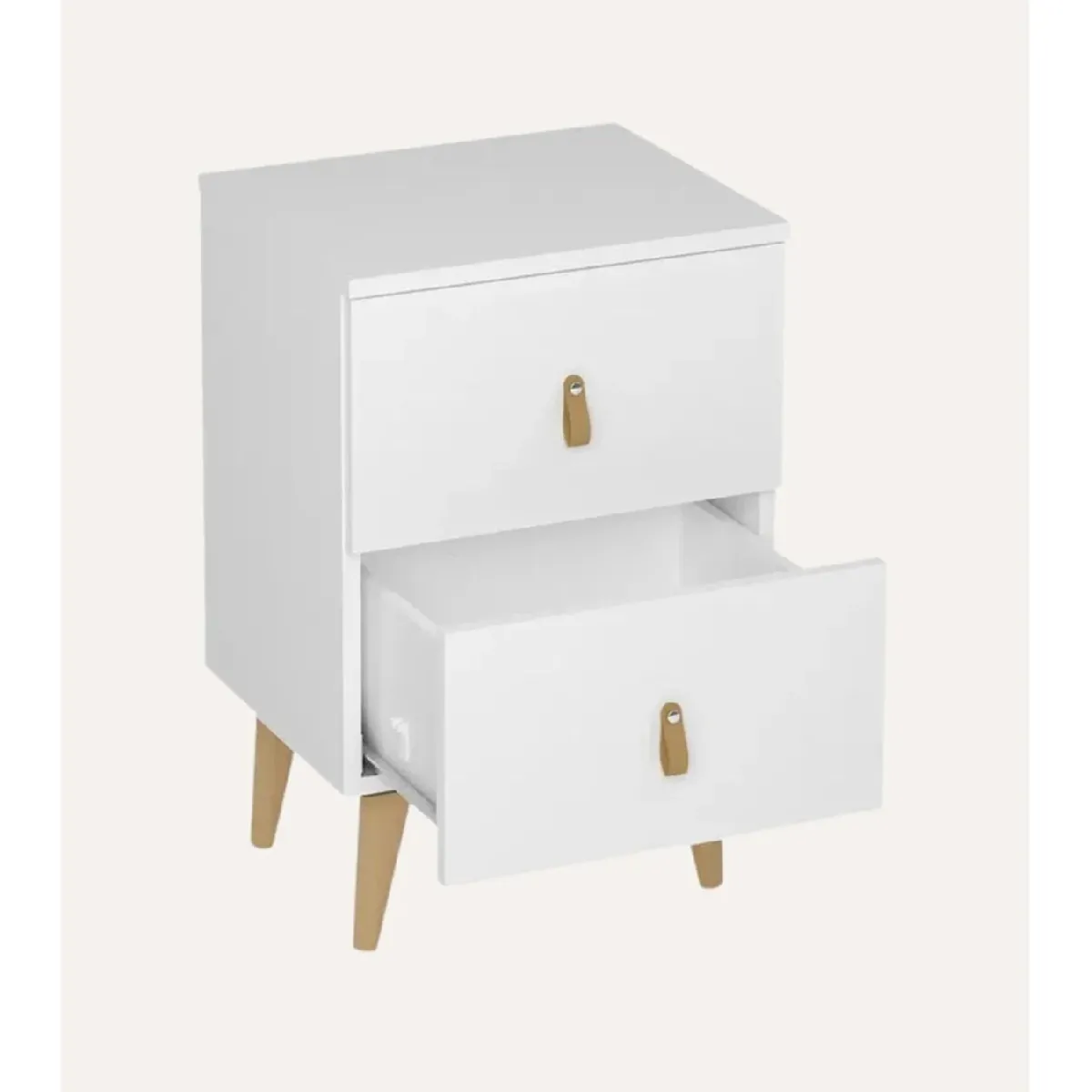 Pegane Table de Chevet - Blanc