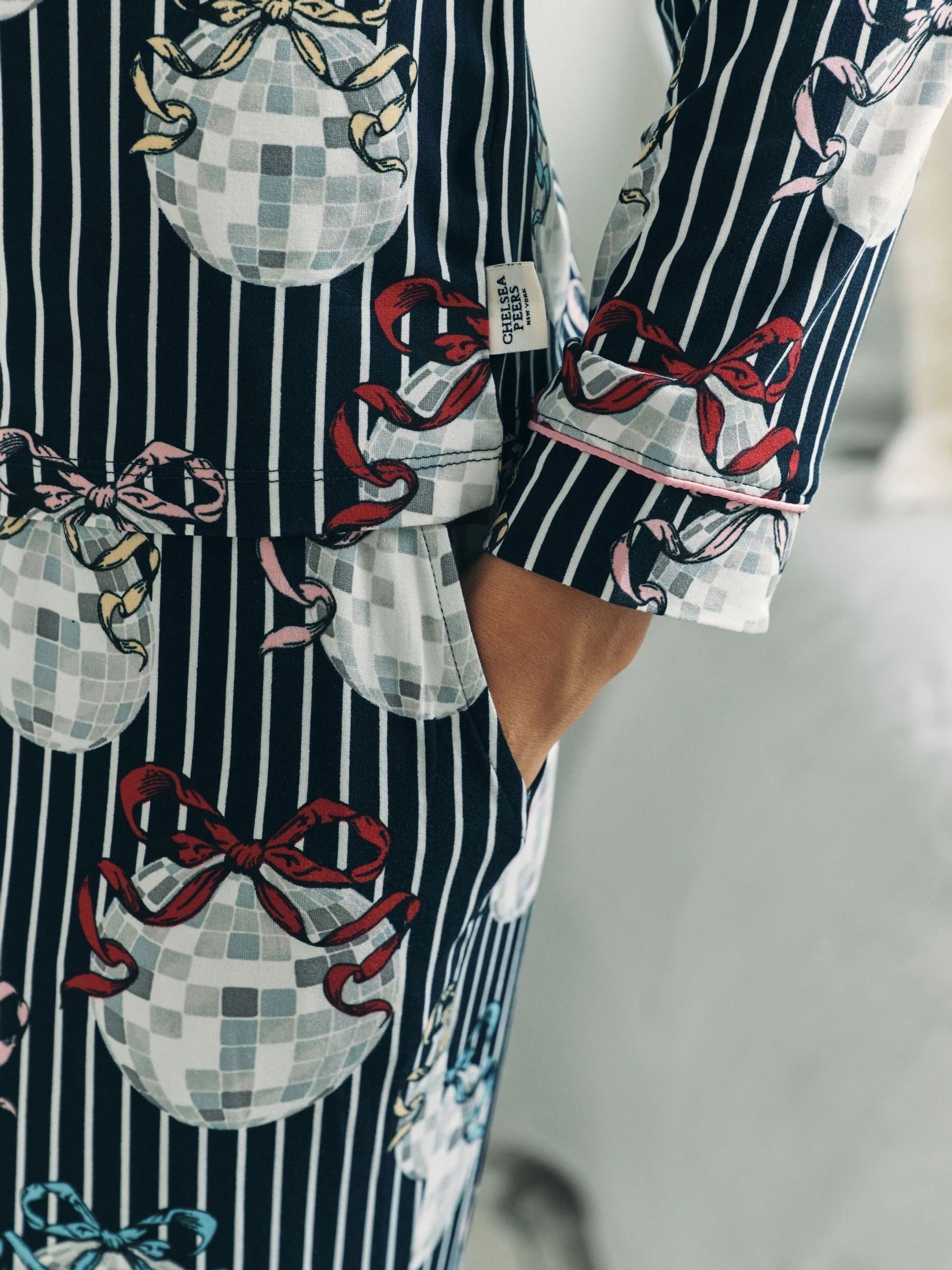 Chelsea Peers Disco Ball Print Long Pyjamas Set