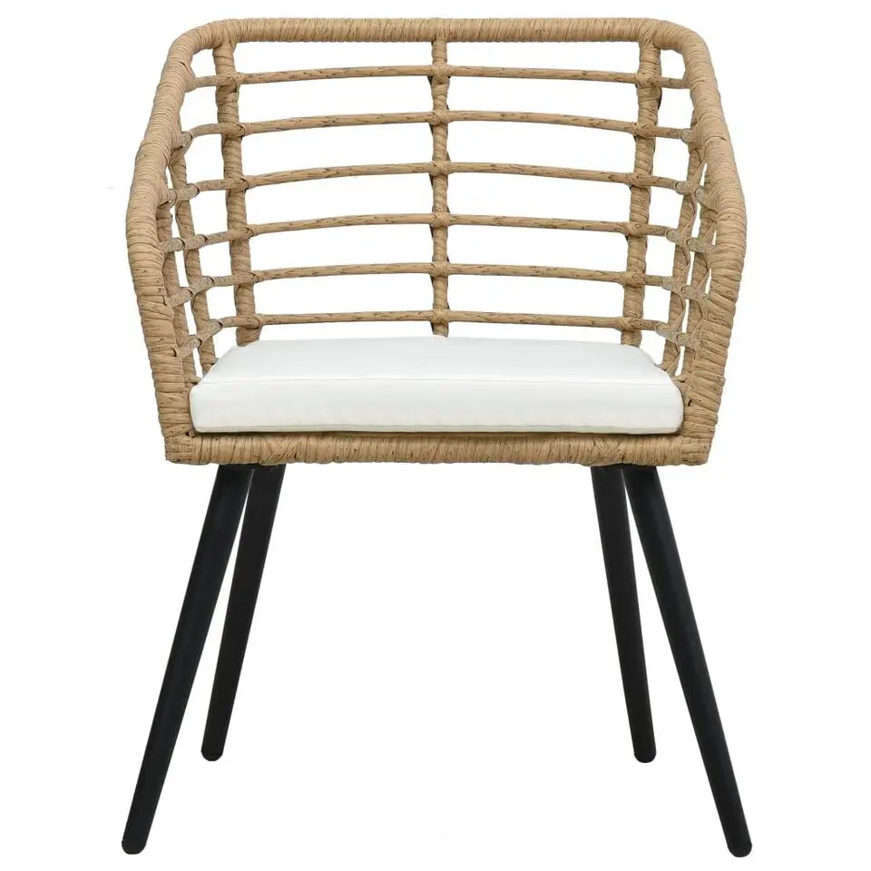 vidaXL - Tuinstoel - Bruin - Poly rattan - 2 stuks