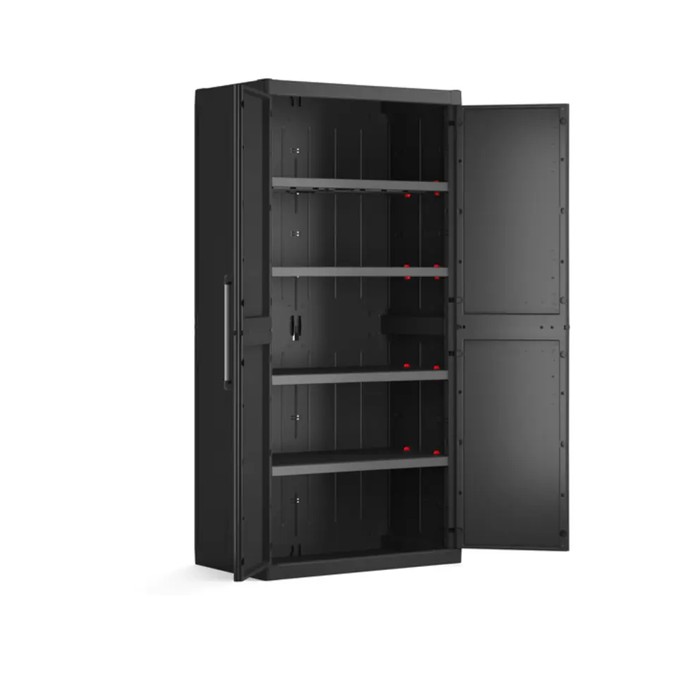 Keter Detroit XL Hoge Kast - 4 planken - 89x54x182cm - Zwart