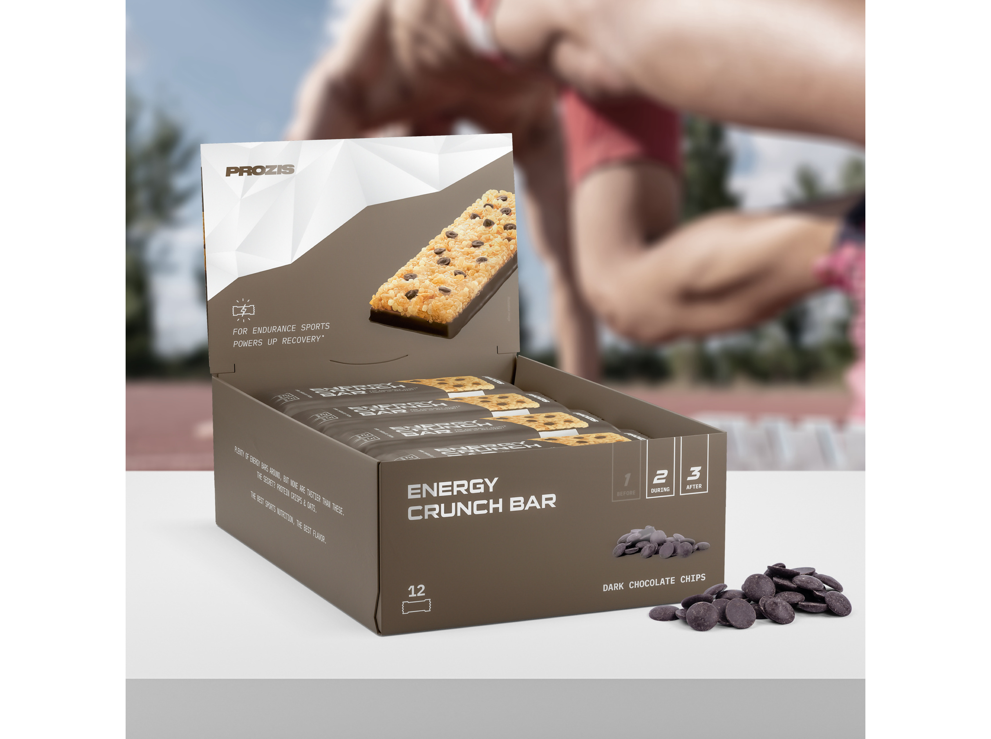 BARRA ENERGY CRUNCH PROZIS PEPITAS CHOCOLATE PRETO 40G