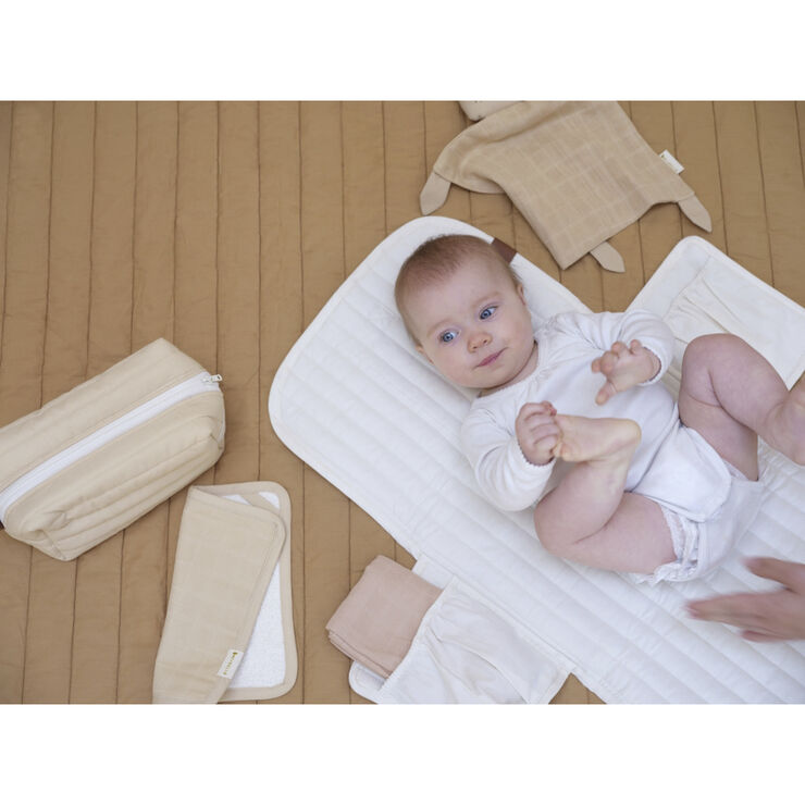 Fabelab Quilted Toiletry Bag - Wheat Wheat