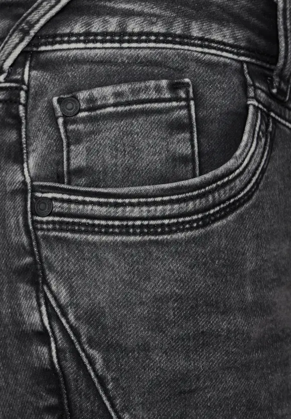 Casual Fit used Jeans - black knit washed
