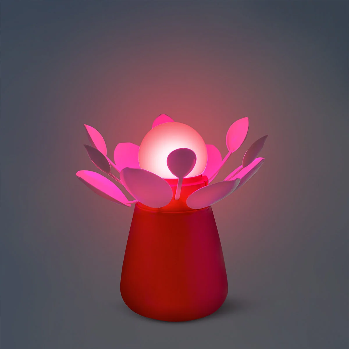 Lysende blomsterlampe