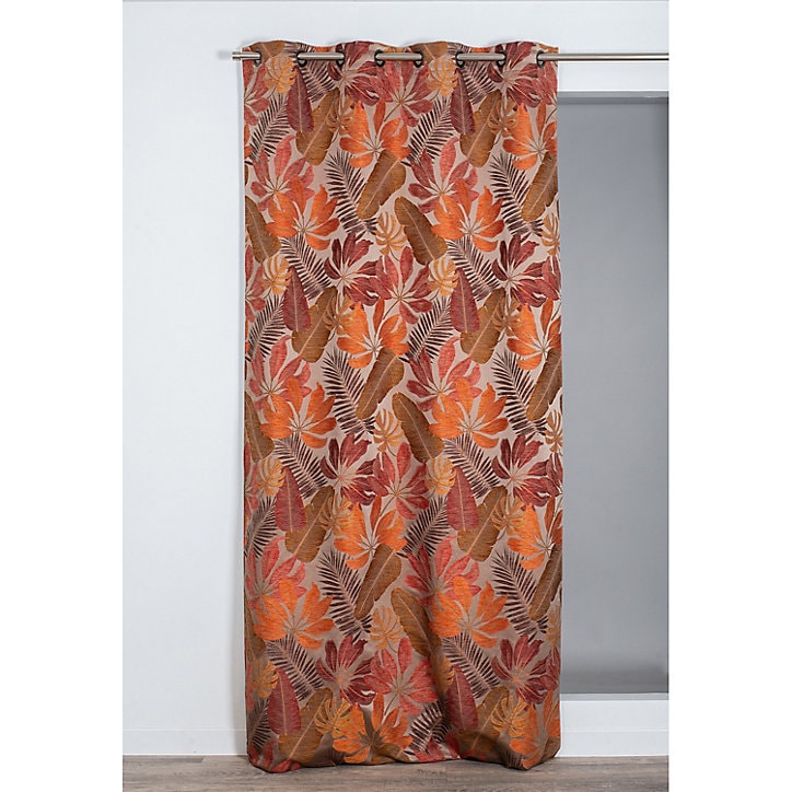 Rideau obscurcissant à œillet Tropico Rocle l.135 x l.260 cm bronze