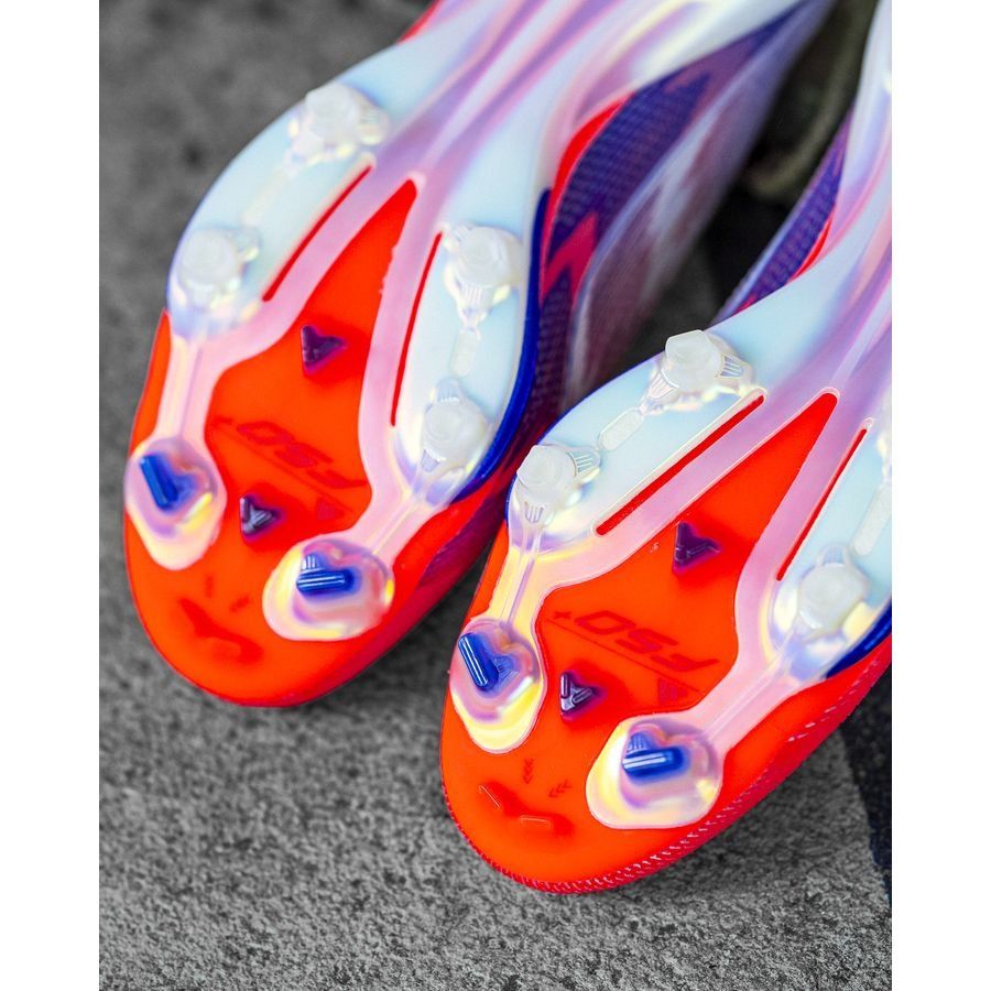 adidas F50   Laceless FG Advancement - Blanc/Rouge/Bleu
