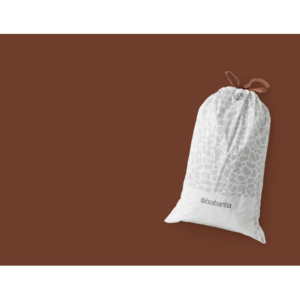 Brabantia PerfectFit afvalzak met trekbandsluiting code L, 40-45 liter, 10 stuks/rol - White