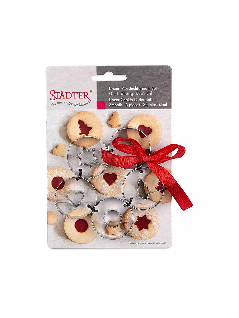 STAEDTER Linzer Ausstecher glatt 5-tlg. Edelstahl  silber