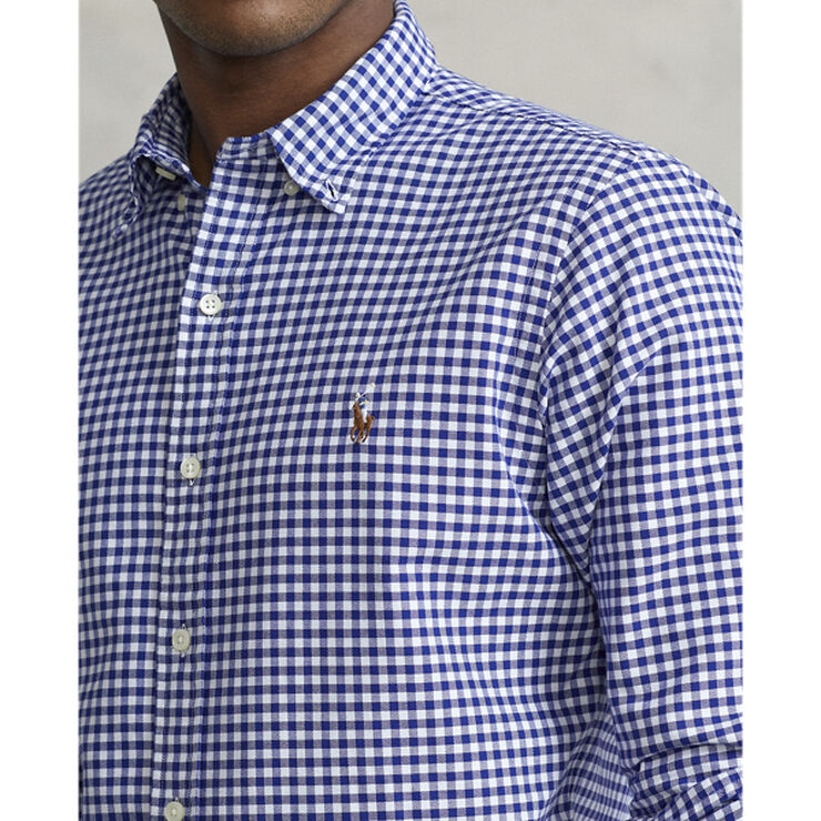 Polo Ralph Lauren Slim Fit Oxford Sport Shirt Blå/hvid/ternet
