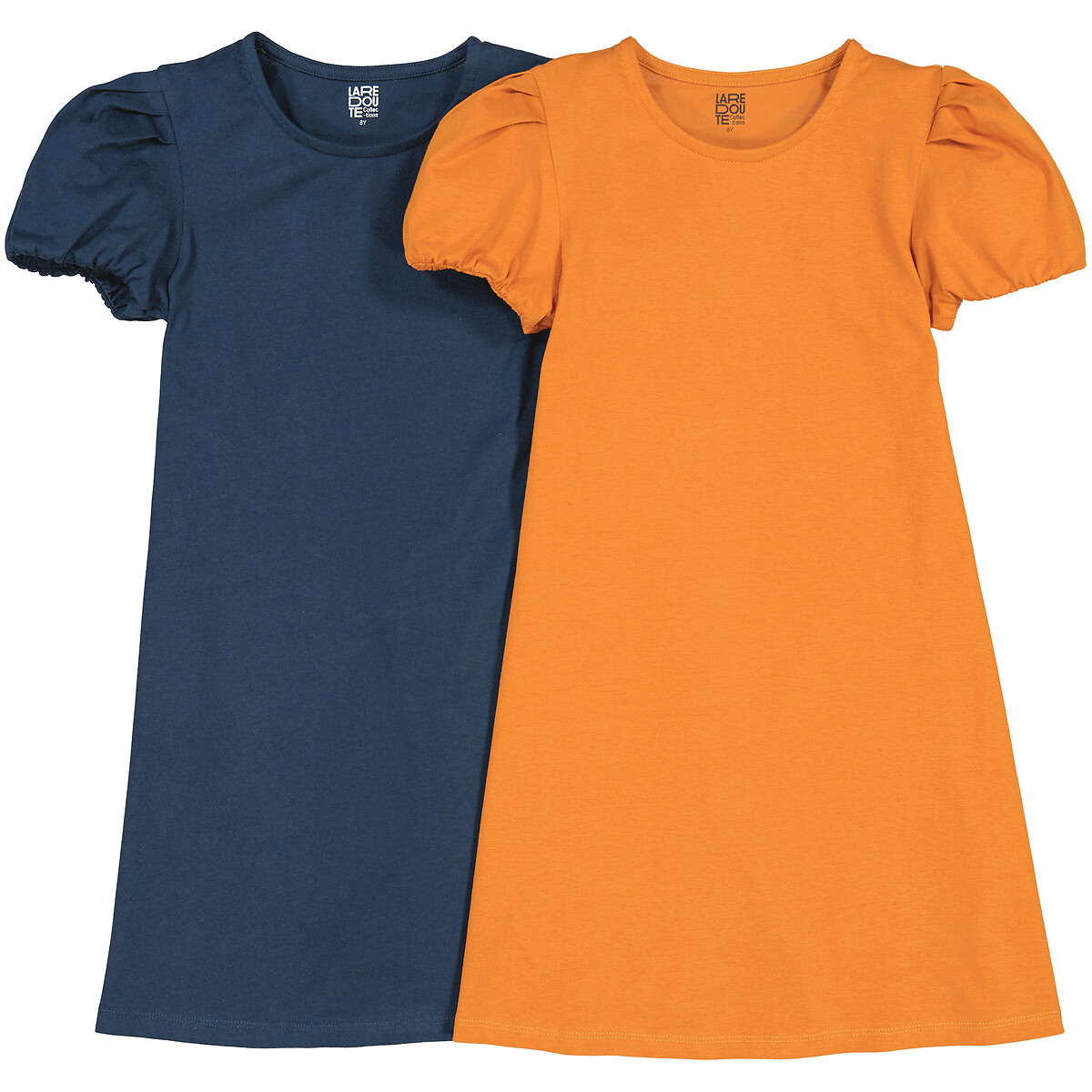 COLEÇÃO LA REDOUTE<br>Conjunto de 2 vestidos curtos com mangas bufantes