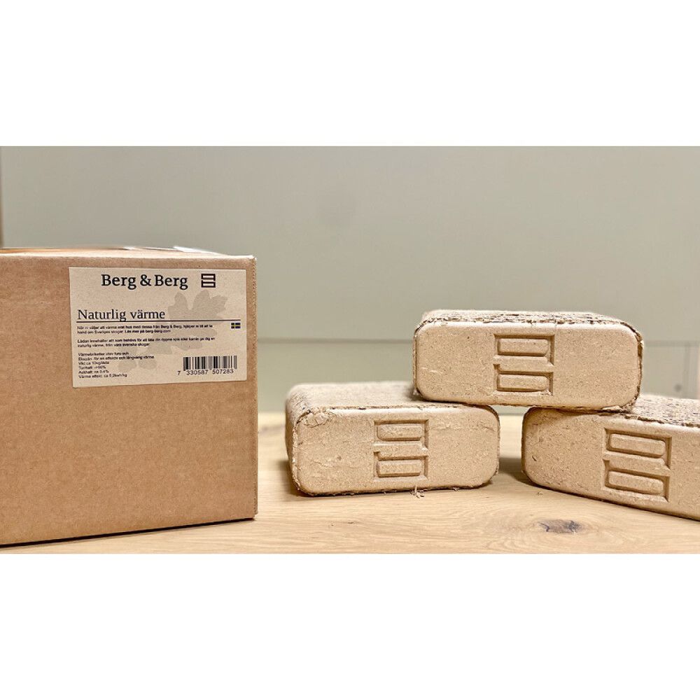 VEDBRIKETTER BERG&BERG LØVTRE 10KG