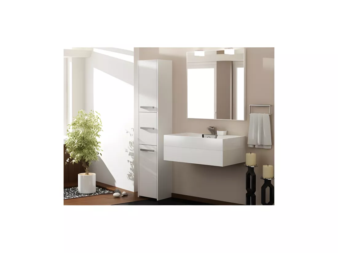 VERONA | Colonne de salle de bain 30x30x170 | Meuble de rangement salle de bain | Armoire Toilette