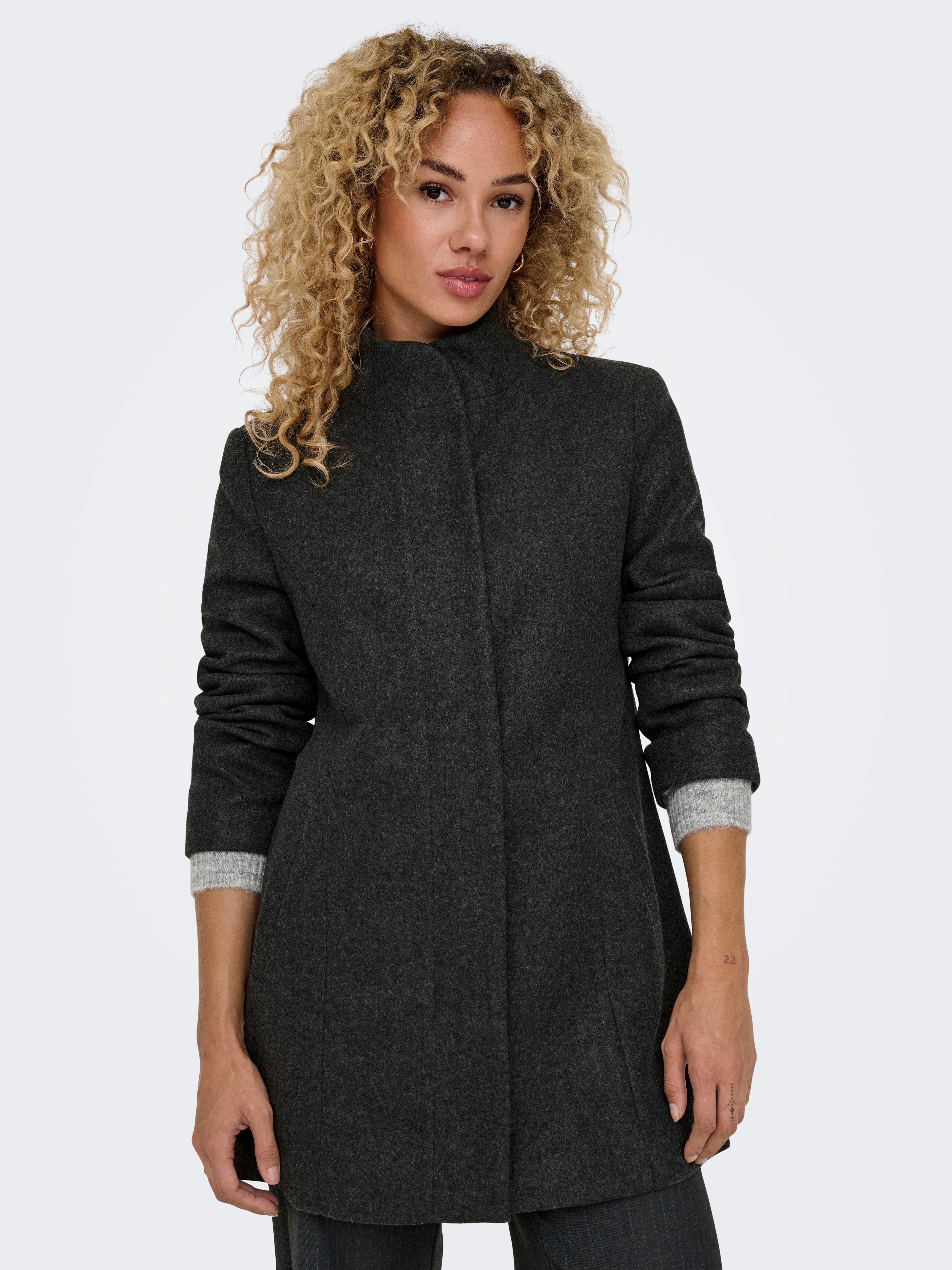 ONLAUGUSTA Mantel Dark Grey Melange