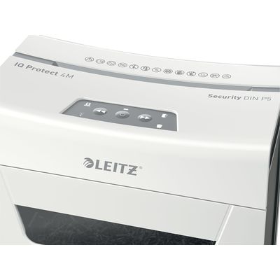 Leitz IQ Protect 4M - destructeur de documents coupe croisée - 4 feuilles - Corbeille 14 litres