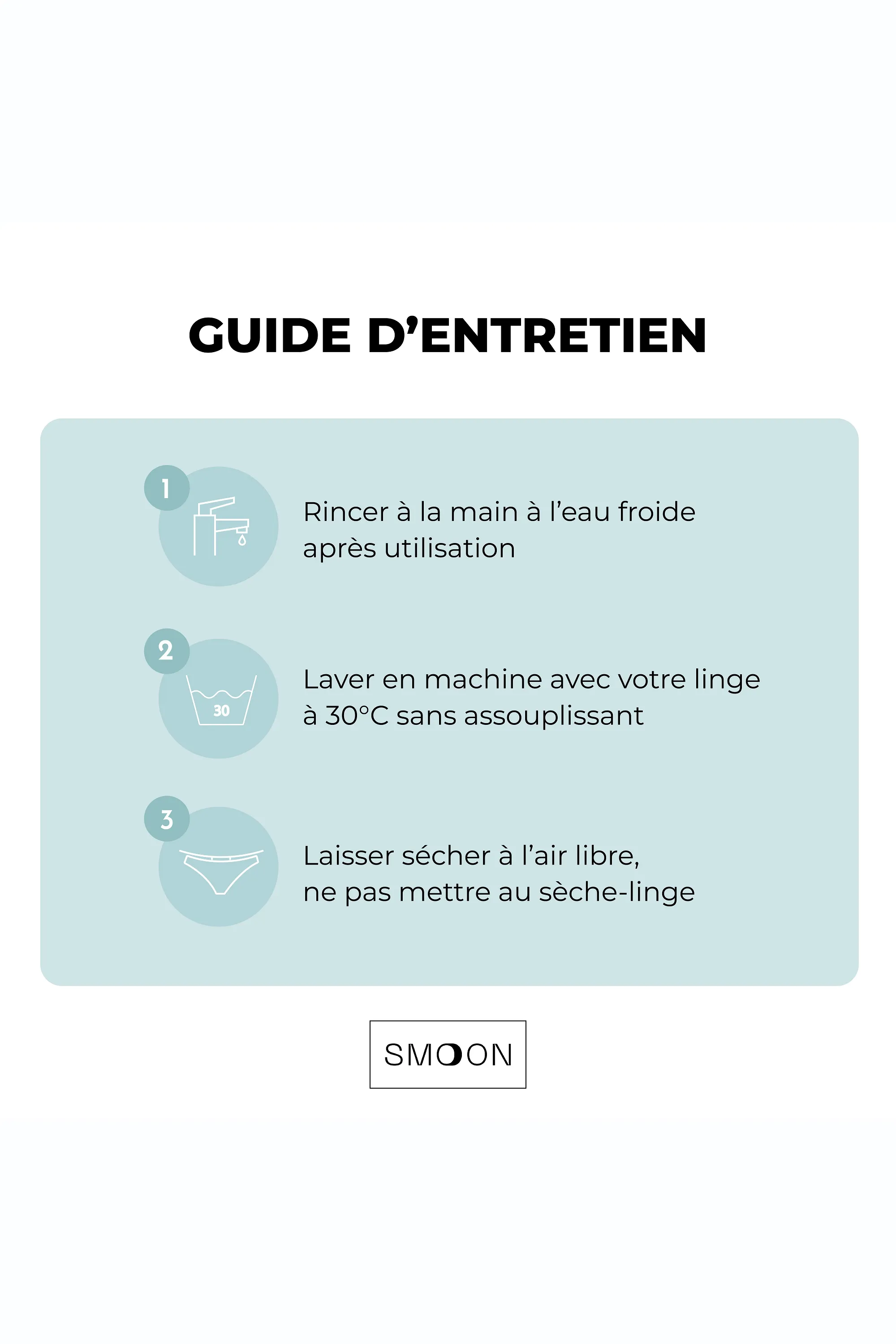 Smoon Culotte menstruelle en coton flux moyen