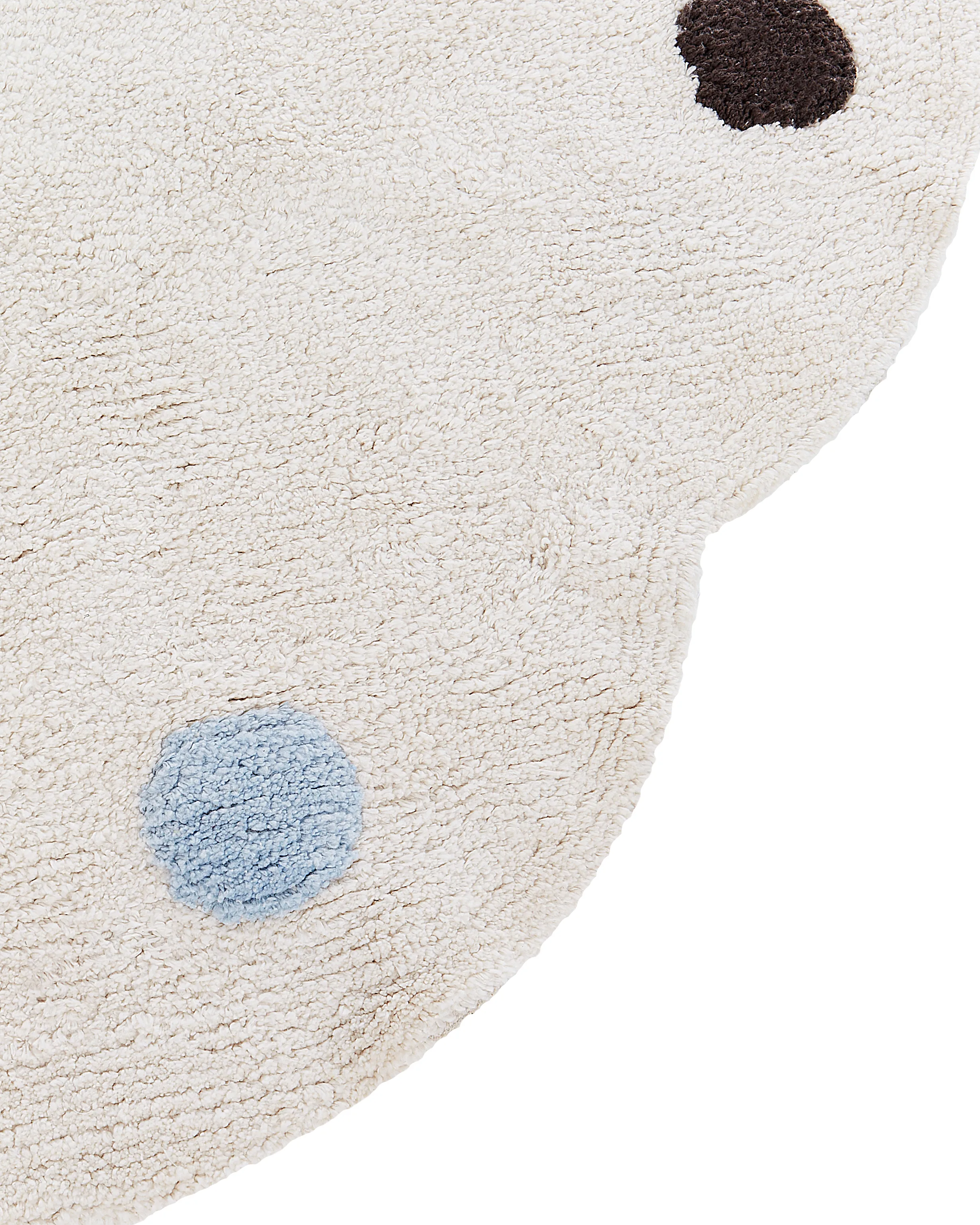 Kindervloerkleed DUREVI Lichtbeige ø 120 cm Katoen