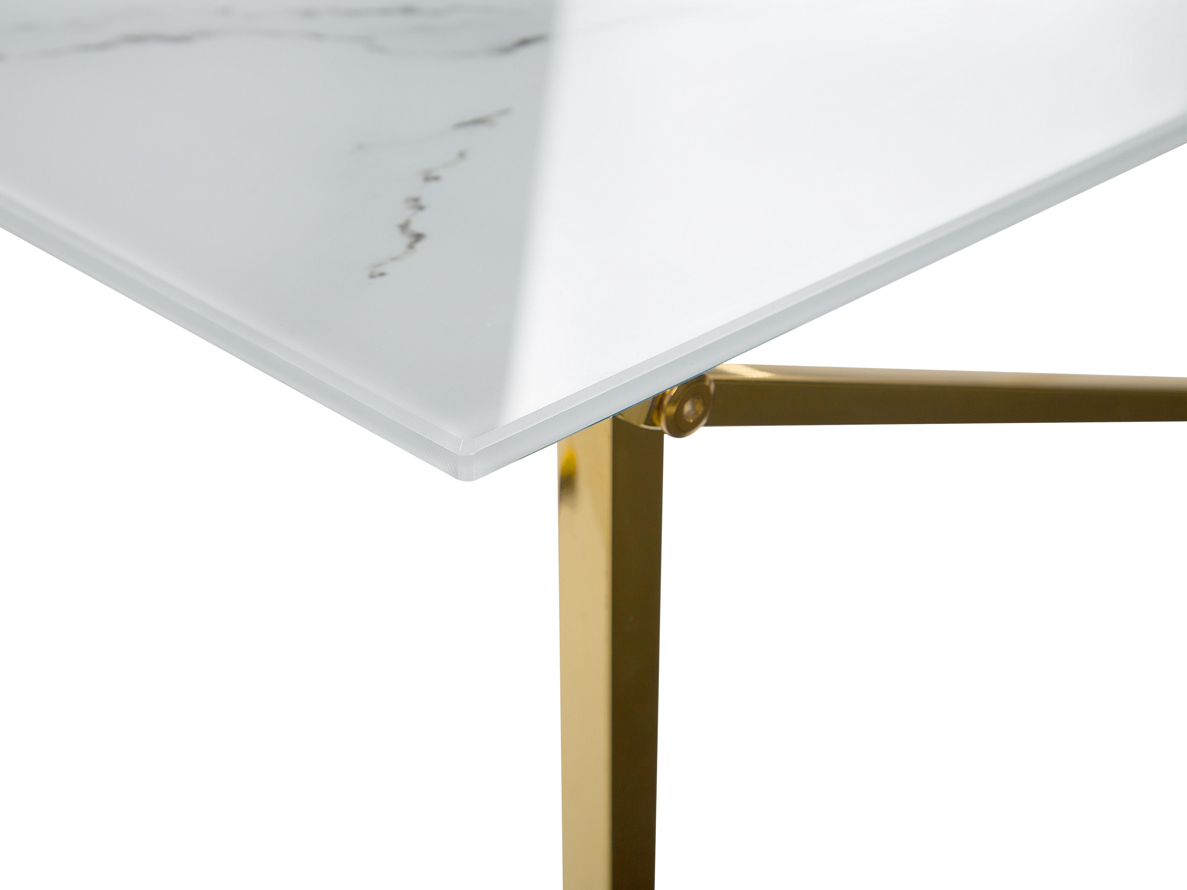 Salontafel EMPORIA Veiligheidsglas Marmer/goud