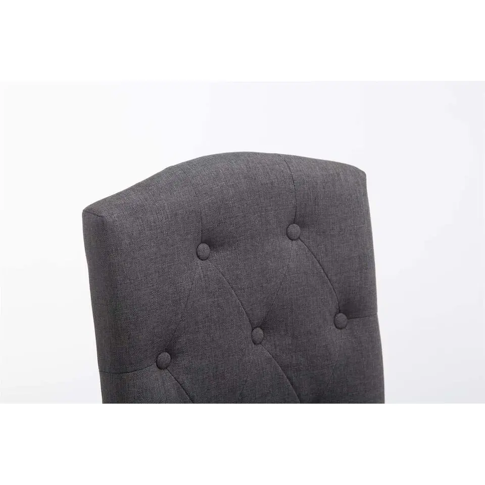 CLP Barkruk Louise antiek licht Frame - Stof - donkergrijs