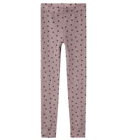 Name It Leggings - Wolle - NkfWang - Purple Dove