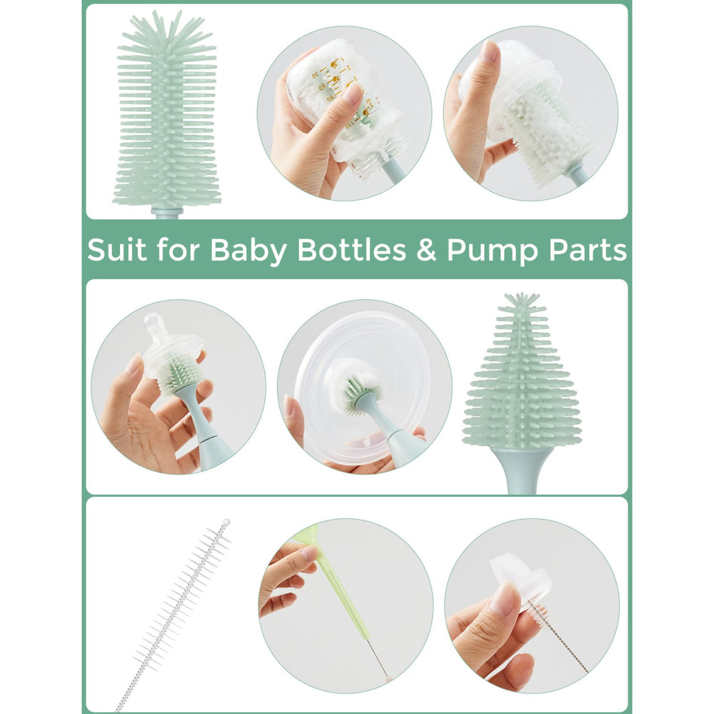 Køb Momcozy Green Push-Press Design Flaske Børste Kit