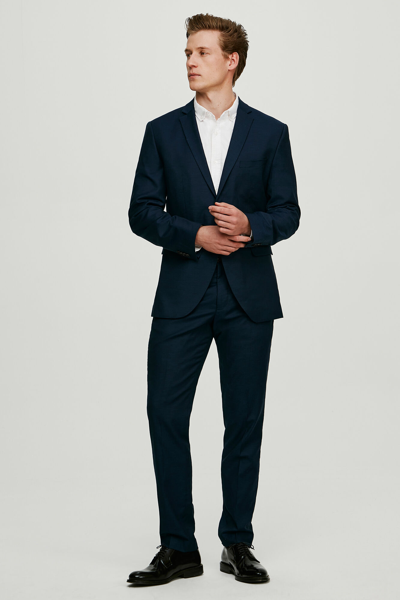 Terno Slim Fit Liso - Azul Marinho