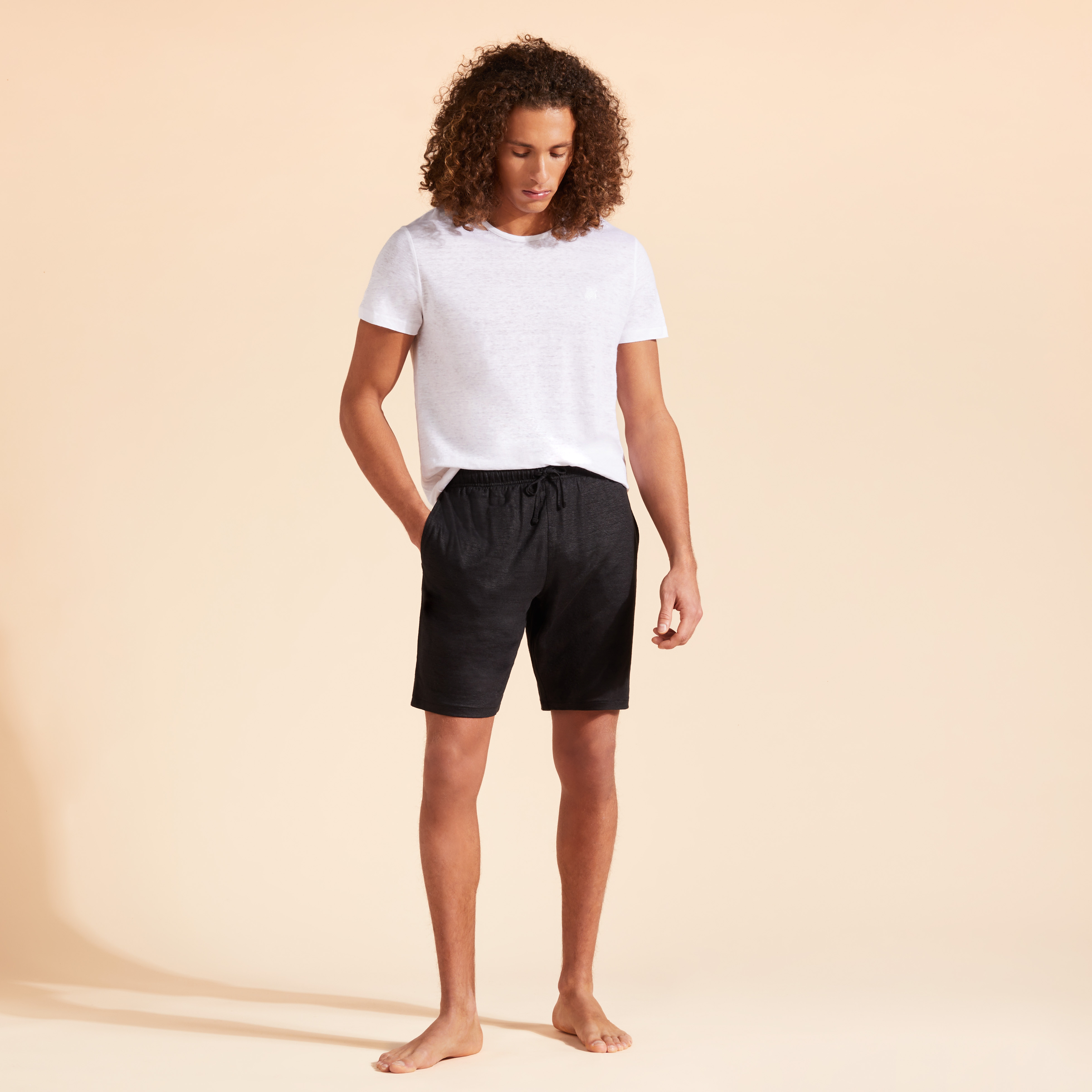 T-Shirt Col rond en Jersey de Lin homme uni | Site Vilebrequin | TIRE9O00