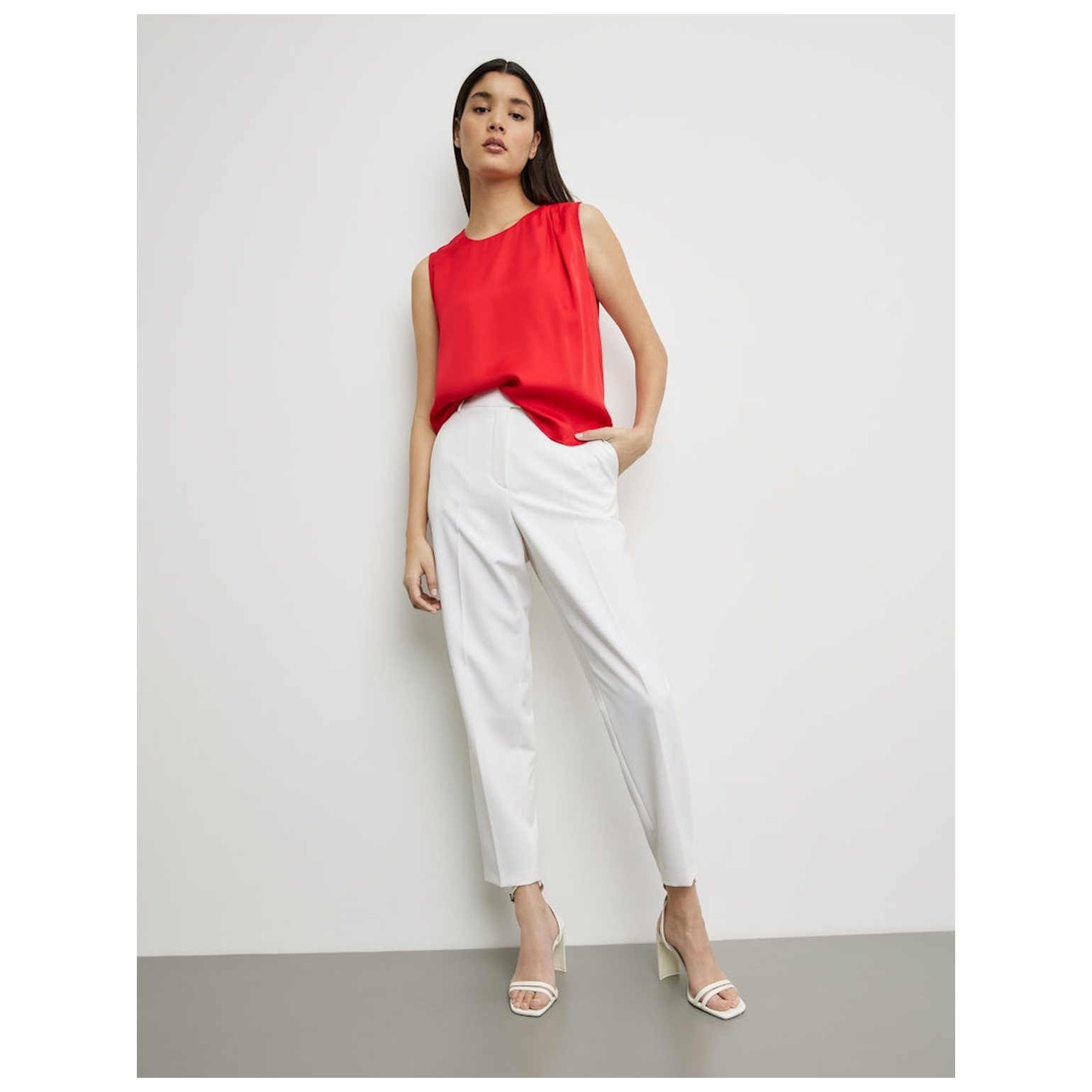 TAIFUN BLUSE OHNE ARM