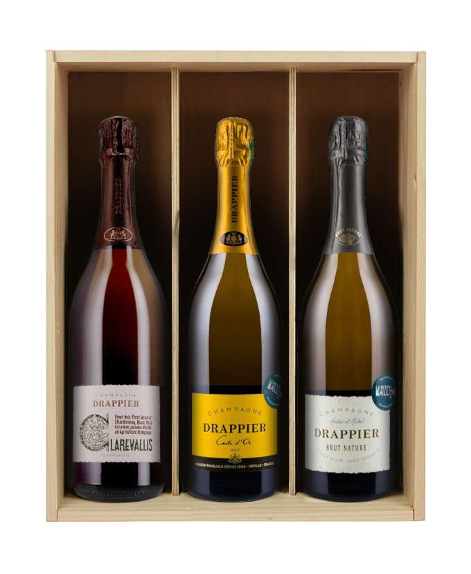 Maison Drappier - 3 bouteilles & Caisse bois