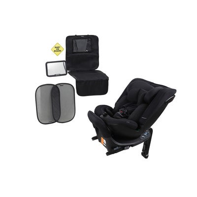 Beemoo Rotate i-Size Bilstol Inkl. Tilbehørspakke, Black Stone