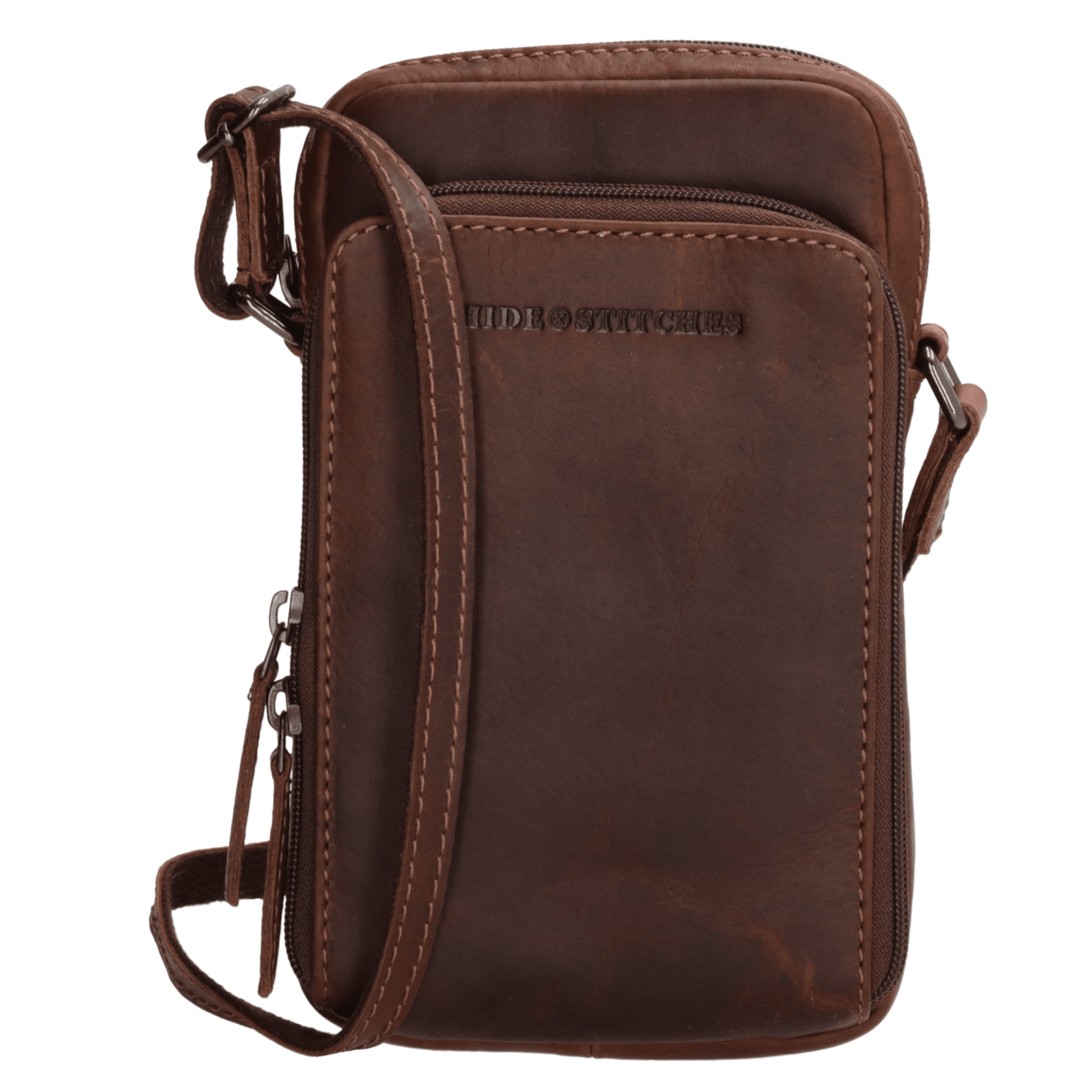 Hide & Stitches Japura Telefoontasje Donkerbruin