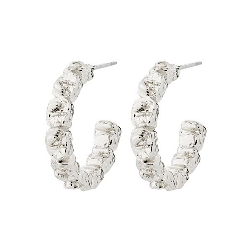 Pilgrim Scottie Recycled Hoop Øreringe, Silver Plated