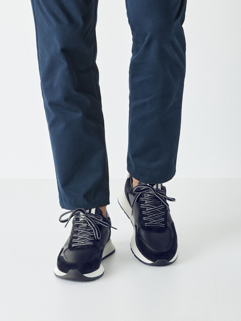 Leren Sneaker - blauw