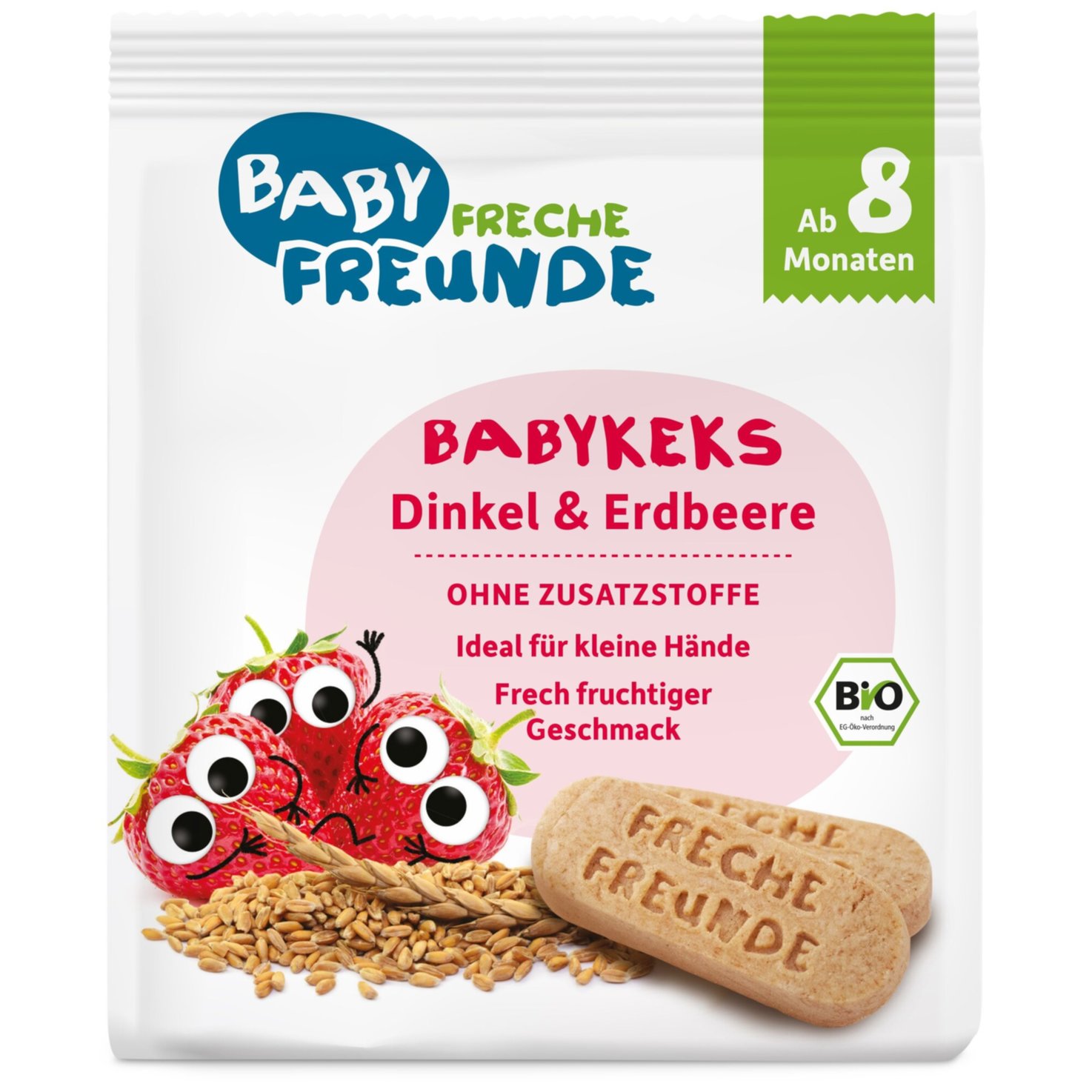 Freche Freunde Bio Babykekse Dinkel Erdbeere 8+ Monate