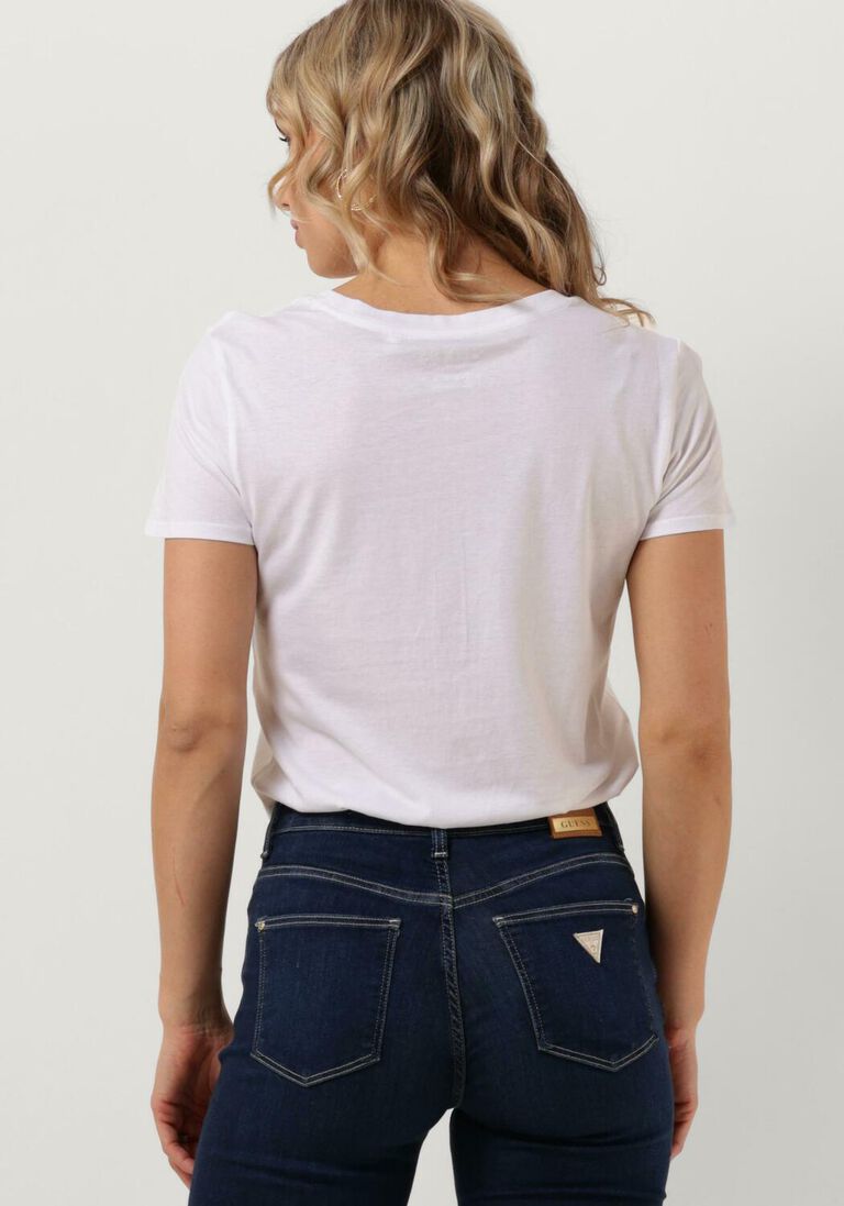 GUESS witte guess t-shirt ss guess mansion logo easy tee