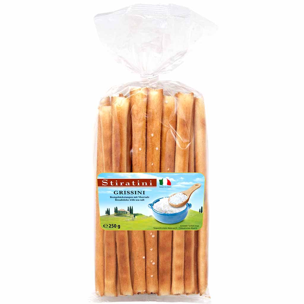 Stiratini Grissini mit Meersalz 250g MHD:29.8.25