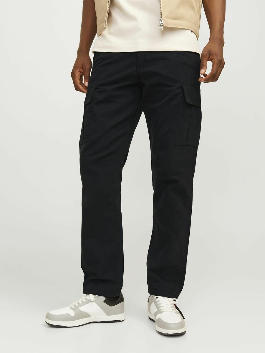 JACK & JONES<br>Calças cargo com a barra dobrada