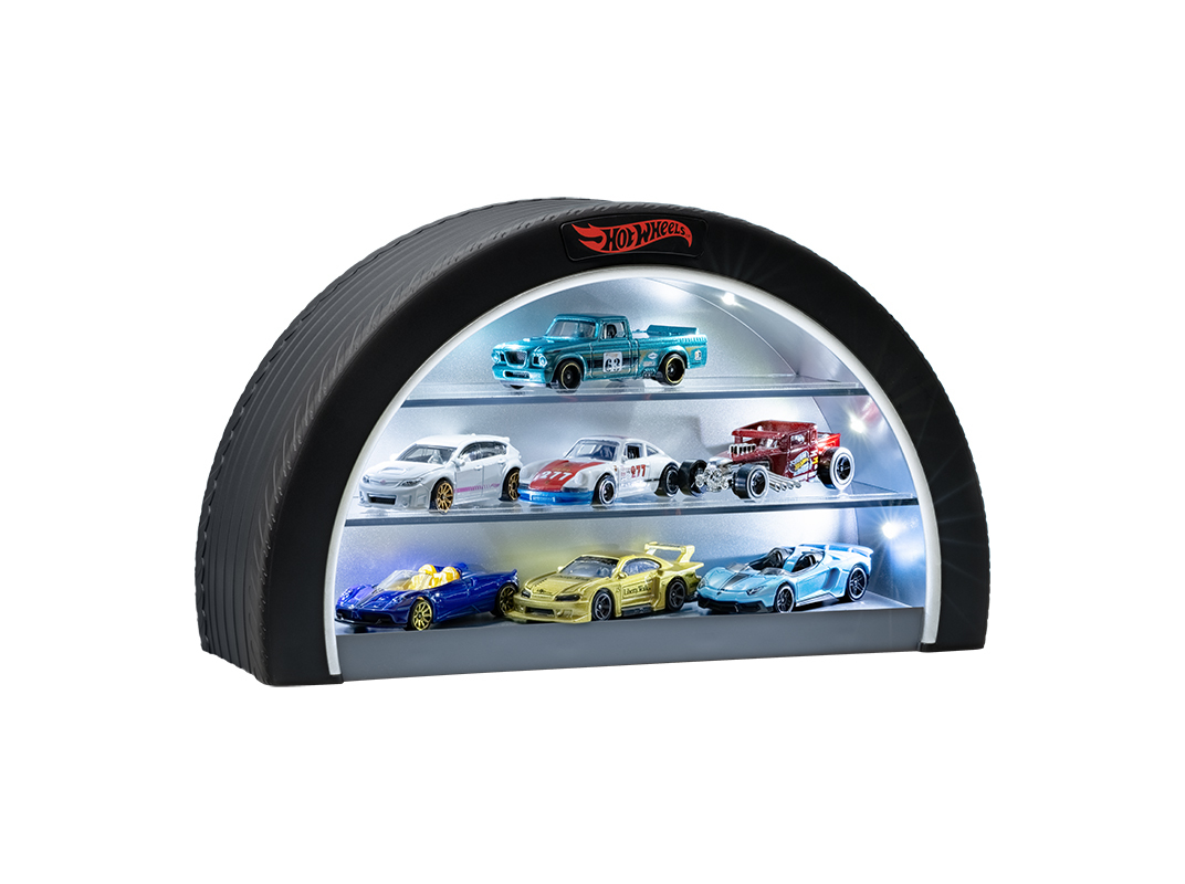 EXPOSITOR PNEU COM LUZ HOT WHEELS