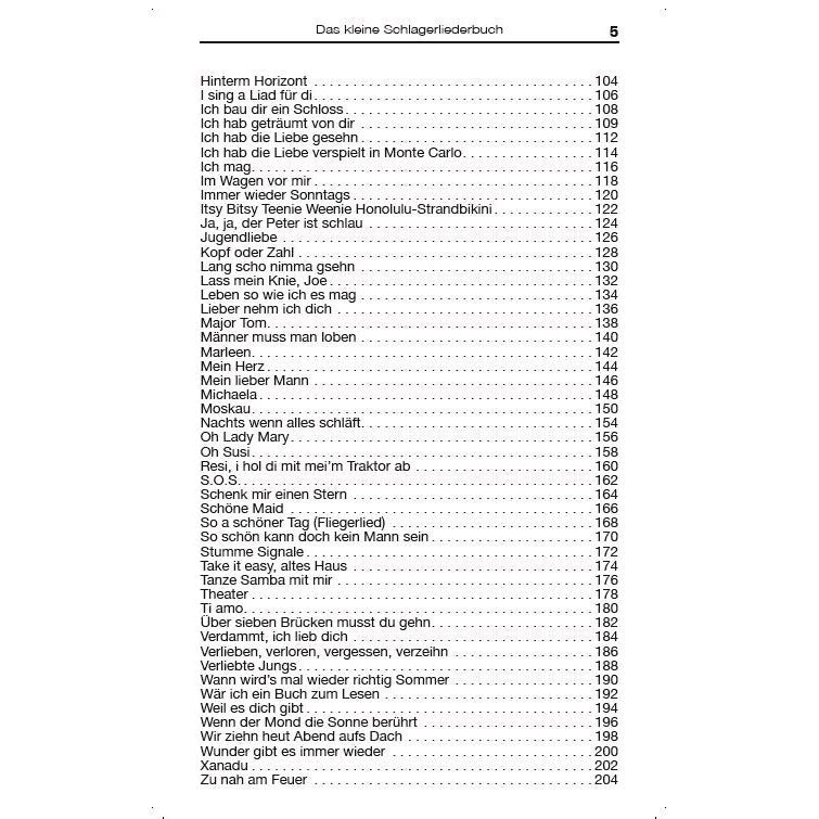 Bosworth - Das Kleine Schlagerliederbuch