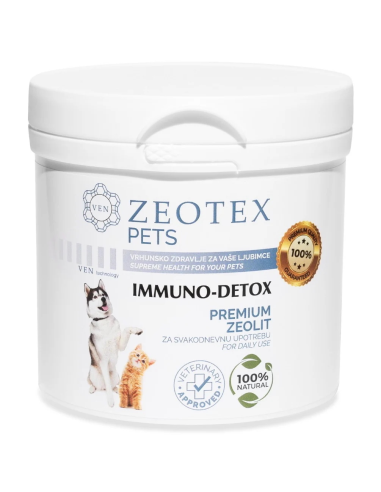 Zeotex Pets, Desintoxicação Imunológica para cães e gatos, 120 g.