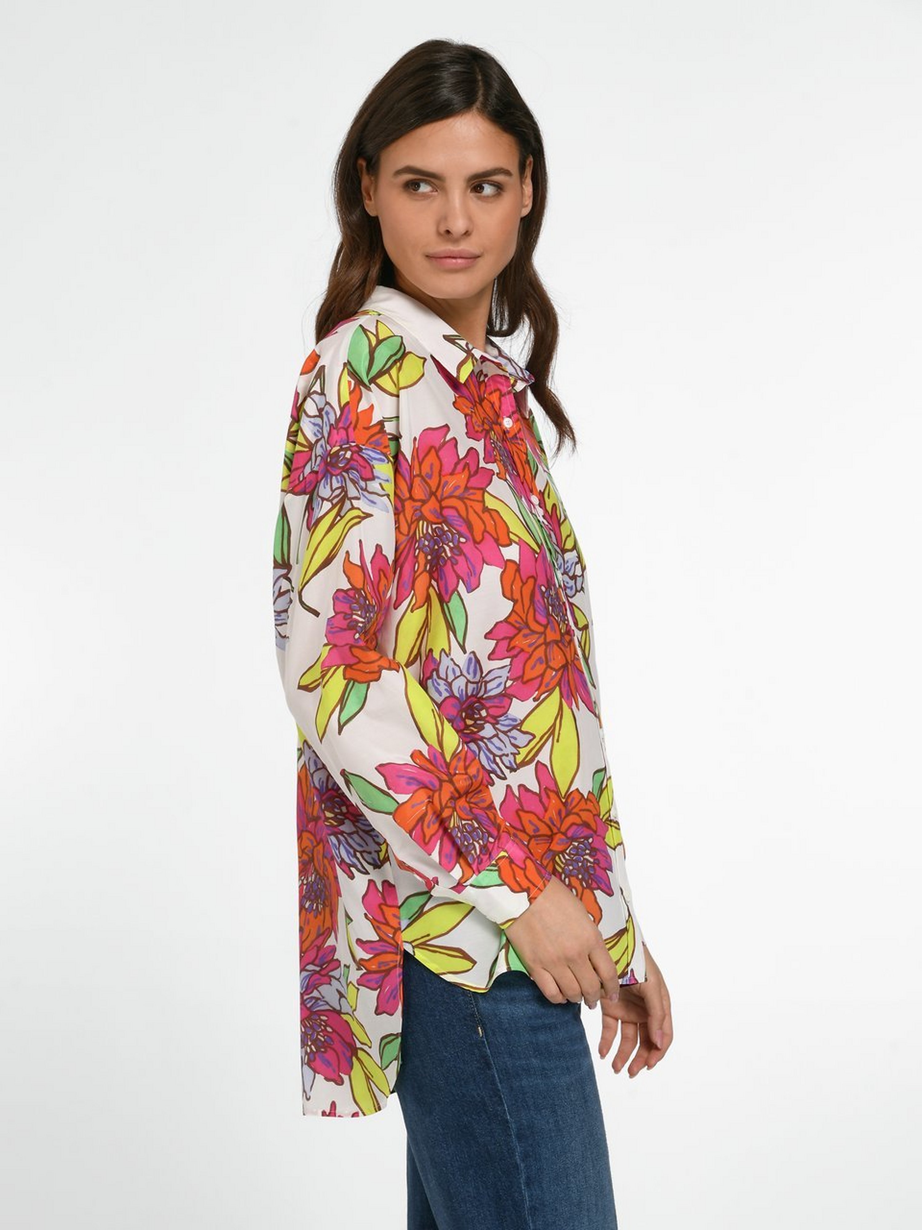 Long-Bluse im Oversized-Style