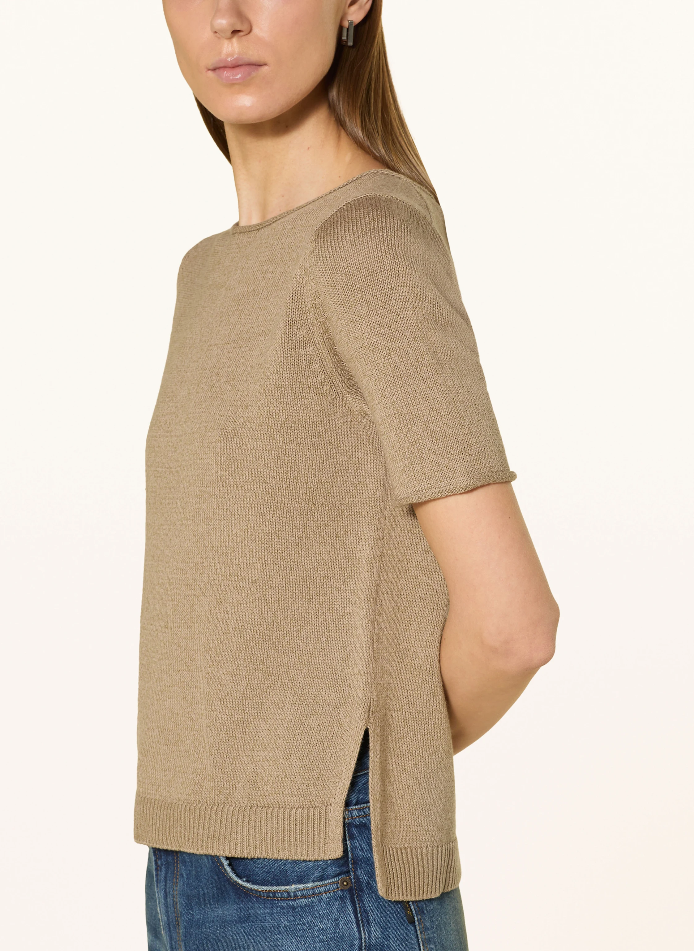 Marc O'Polo Strickshirt mit Leinen