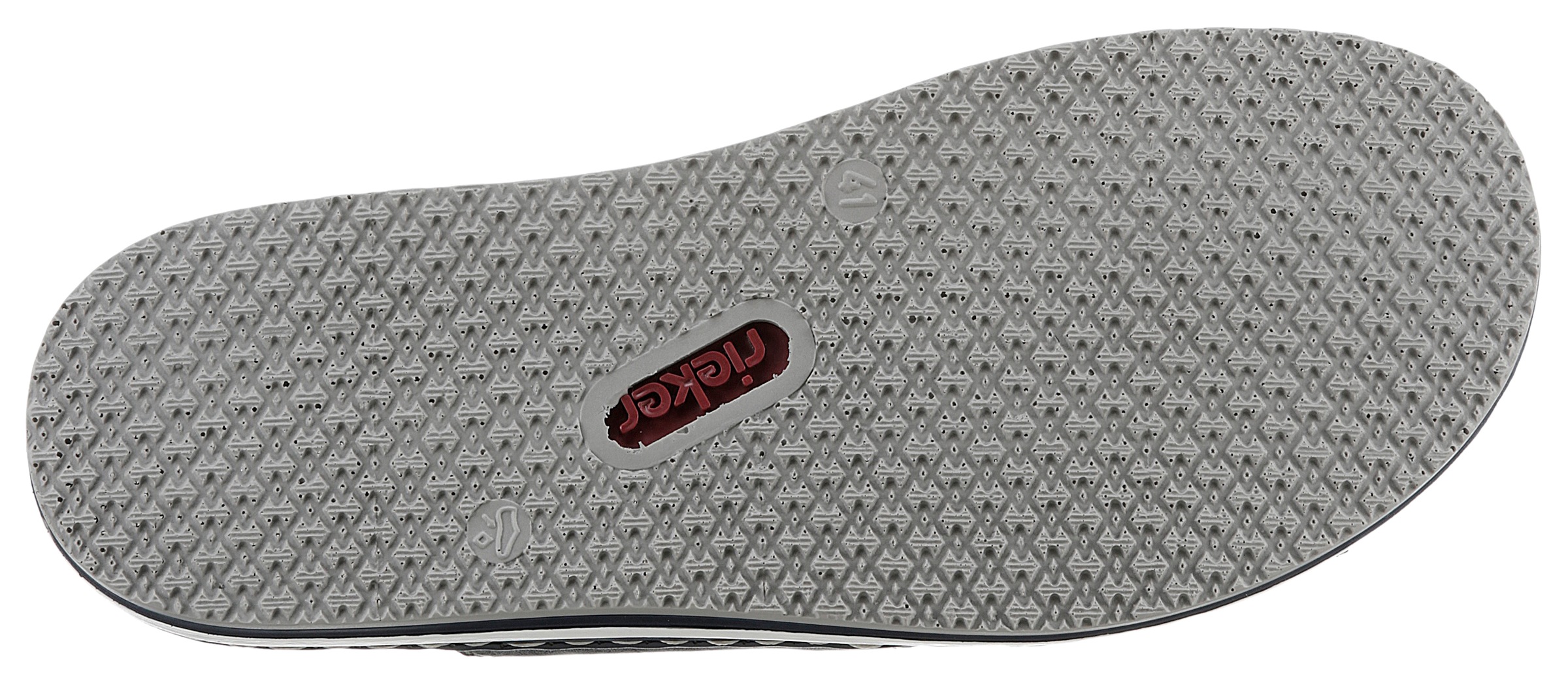 Rieker Pantolette  , Sommerschuh, Schlappen, Poolslides, mit kontrastfarbener Rahmennaht