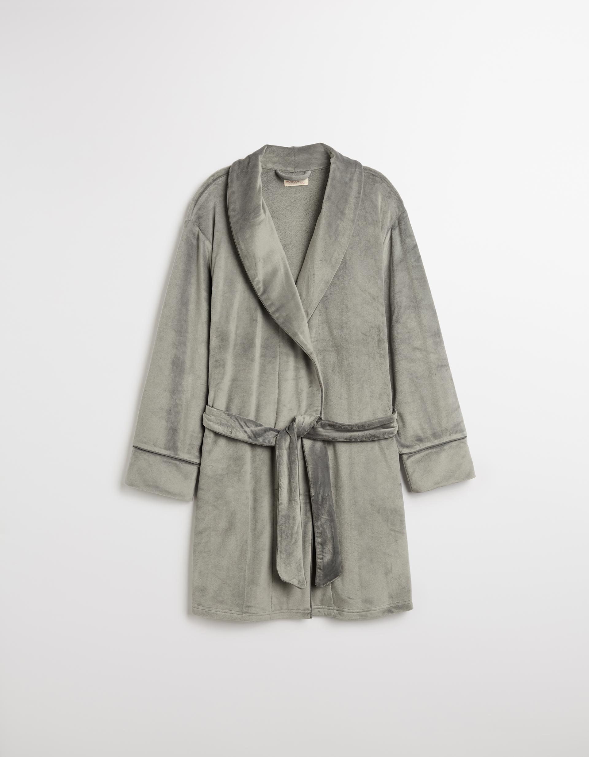 Robe em Veludo, Mulher, Cinzento Escuro
