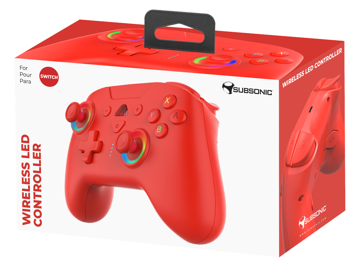 Subsonic Wireless Led Controller Red - Nintendo Switch