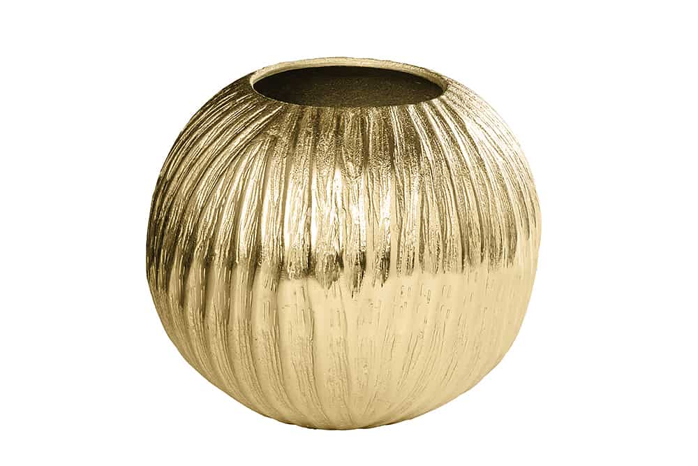Moderne Vase ELEGANCE 25cm gold antik Hammerschlag Design