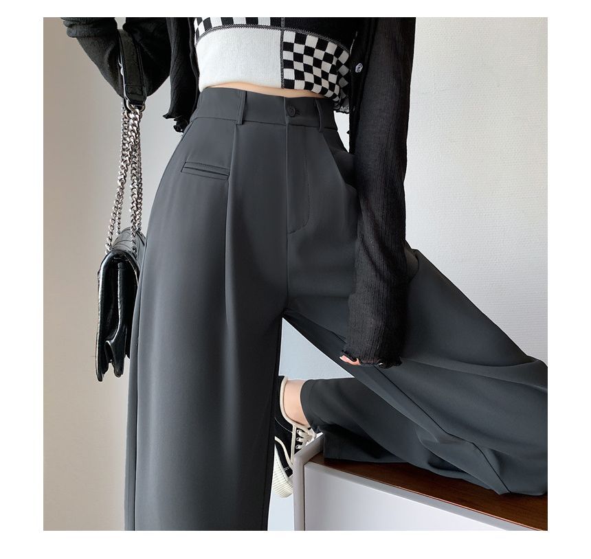 Jaqmine - High Rise Plain Wide Leg Slacks (verschillende ontwerpen)