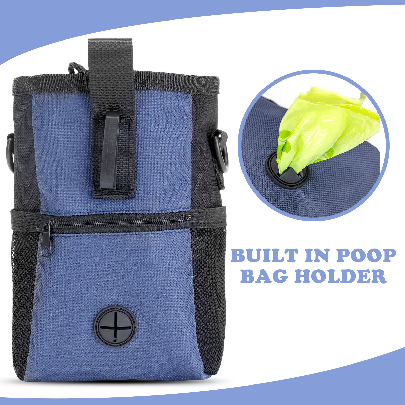 Nobleza - Bolsa para Treinamento de Cães, Bolsa para Petiscos, Bolsa Multifuncional para Alimentos e Petiscos, Cinto e Clipe para Cinto