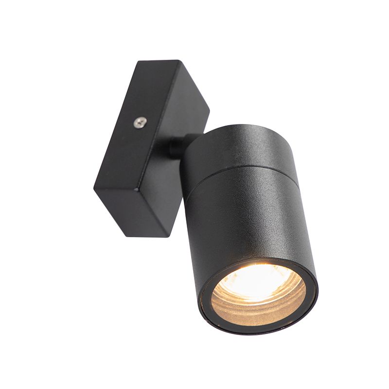 Smart buitenwandlamp zwart IP44 incl. wifi GU10 - Solo
