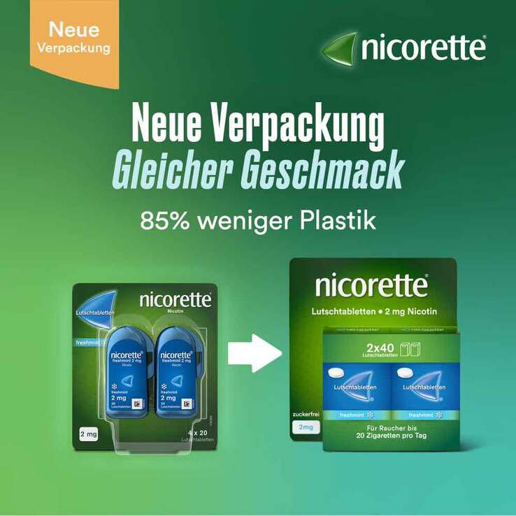 Nicorette freshmint 2 mg Lutschtabletten gepresst, 80 St